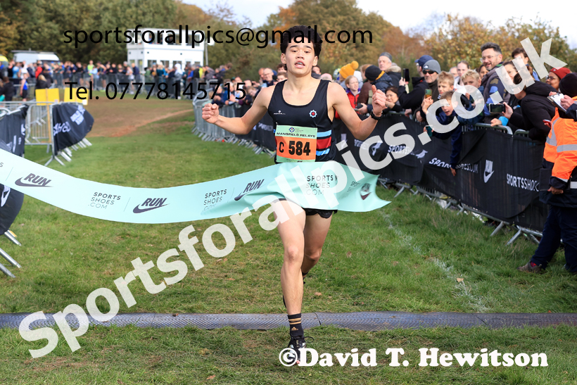 Mens Under-17s 2025 National Cross Country Relays, Berry Hill Park, Mansfield. Photo: David T. Hewitson/Sports for All Pics